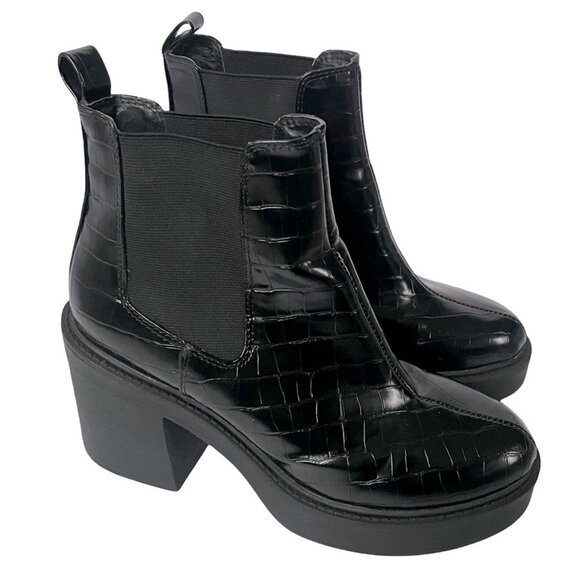 London Rebel 90’s Style Chunky Platform Croc Boots Size 8 / 39 - Picture 1 of 9
